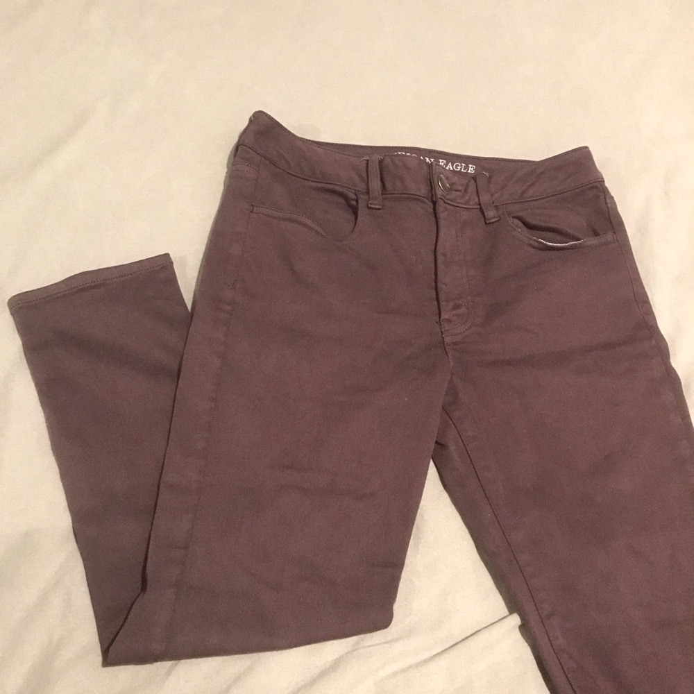 American Eagle plum jeggings